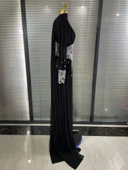 Elegant Rhinestones Long Dress for Women Sexy Mesh See Through Celebrate Evening Prom Birthday Dress Photo Shoot Wear