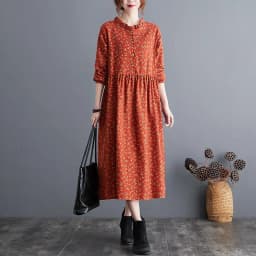 long sleeve cotton linen ruffle vintage floral new in dresses for women casual loose spring autumn dress elegant clothing 2026