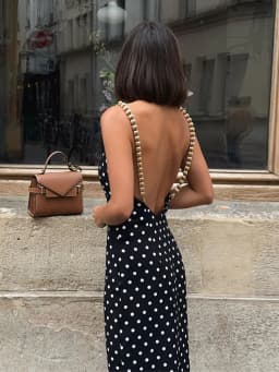 Vintage Beads Backless Black Women's Summer Dress Square Collar Sleeveless Beach Sling Sundress 2026 Lady Holiday Party Robes