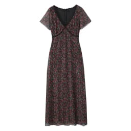 2025 Elegant lace Dress for summer V neckline Women short sleeve Party Dress midi rose Flora print holiday party dresses