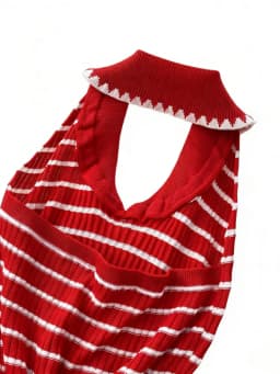 Women Halter Sexy Knit Mini Dress Blackless Slim Summer Spaghetti Strap Sundress Casual Party Bodycon Elastic Short Dress Outfit
