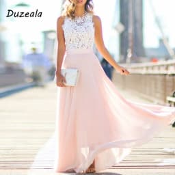 Customizable 2024 New Duzeala Sring Evening Party Hollow Out Beach Dress Womens Boho Sleeveless Maxi Dress Party dresses