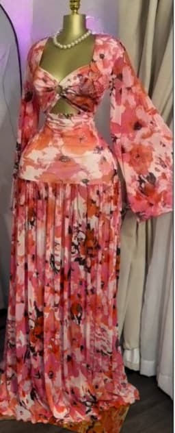 CM.YAYA Women Sleeveless Floral Printed V-neck Strap Ruffles Maxi Bodycon Dress 2026 Street Beach Even Birthday Party Dresses