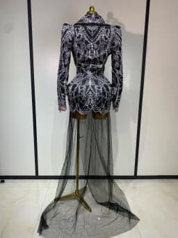High Quality Luxury Nightclub Evening Birthday Dresses Stage Perform Outfit Sparkly Rhinestone Women's Elegant Party Sexy Dress