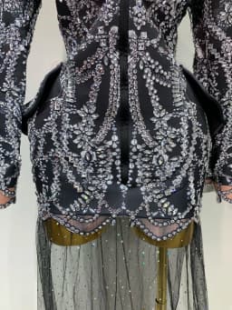 High Quality Luxury Nightclub Evening Birthday Dresses Stage Perform Outfit Sparkly Rhinestone Women's Elegant Party Sexy Dress