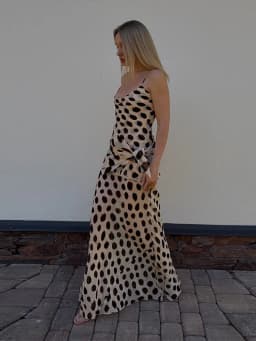 Scoop Neck Women's Dress Spaghetti Strap Polka Dot Tie Waist Removable Wrap Maxi Dress Vacation Beach 2026 New Fashion For Women