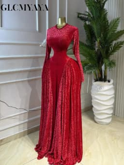 CM.YAYA Women O-neck Long Sleeve Pleated Inner A-line Maxi Dress 2026 Evening Sexy Party Birthday Vacation Long Dresses Vestidos
