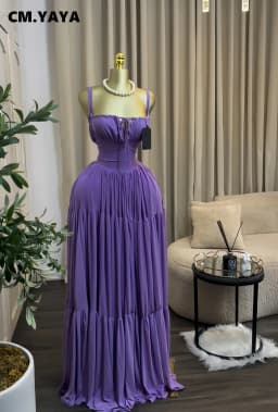 CM.YAYA 2026 Summer Women Strap short sleeve Big Swing Long Maxi Dress Slim Evening Birthday Beach Sexy Vacation Party Dresses