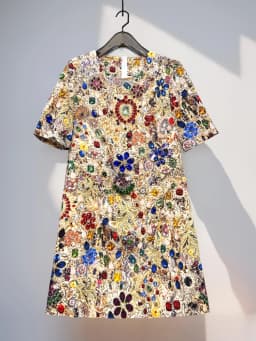 Vintage Luxury A-Line Dress for Women β Shiny Gem Print Beaded Rhinestone Embellished Summer Elegant Party Fashion Outfit