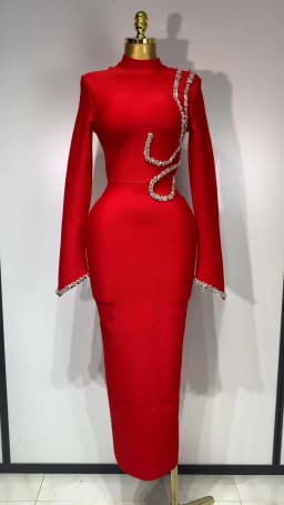 Women Sexy Long Sleeve Diamonds Maxi Long Bodycon Bandage Dress 2025 Celebrity Elegant Evening Party Luxury Birthday Dresses