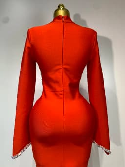 Women Sexy Long Sleeve Diamonds Maxi Long Bodycon Bandage Dress 2025 Celebrity Elegant Evening Party Luxury Birthday Dresses