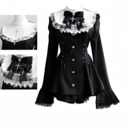 Japanese Style Lolita 2 Piece Set Y2k Mini Skirt Woman Harajuku Sweet Kawaii Print Dress Tops Korean Fashion Elegant Dress