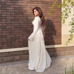2025 New Fashion Women's Solid Color Casual Trendy A-line Square Neck Long Sleeve Spliced Ankle Length Dresses Female Clothes