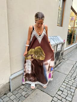 Casual Boho Printed Dress For Women Loose V-neck Suspender A-line Big Hem Long Dress Summer Fashion Vacation Style Dresses