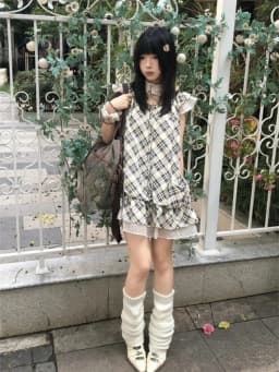 2000s Harajuku Kawaii Lolita Dress Y2k Patchwork Sweet Long Sleeve Short Party Dress Vintage Fake 2 Piece One Piece Dress Korean