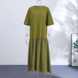 Loose Patchwork Women's Pleated Dresses Fashion Short Sleeve O-neck Long Robes 2026 Summer New Female Elegant Casual Dress