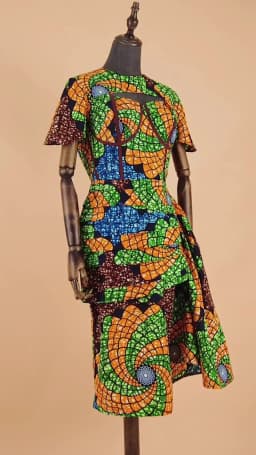 African Print Dresses for Women Short Sleeve Wrap Dashiki Outfits Ankara Attire Midi Party Wedding Evening S2025025