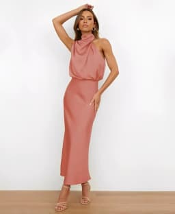 Summer Luxury Sleeveless Silk Satin Long Dress Women Elegant Off Shoulder Celebrity Evening Dress Partywear Lady Trumpet Dress