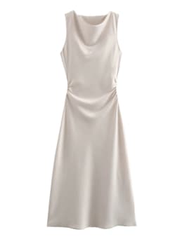Satin Long Dresses for Women 2025 Summer Slip Midi Dress Woman Sexy Evening Party Dress Sleeveless Female Elegant Dresses
