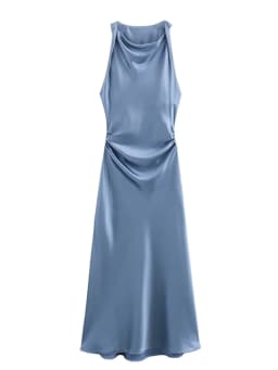 Satin Long Dresses for Women 2025 Summer Slip Midi Dress Woman Sexy Evening Party Dress Sleeveless Female Elegant Dresses