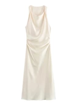 Satin Long Dresses for Women 2025 Summer Slip Midi Dress Woman Sexy Evening Party Dress Sleeveless Female Elegant Dresses