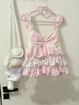 Sweet Japanese Style Tiered Sleeveless Dress with Polka Dots Cute Mini Cake Dress Summer Casual Feminine Outfit for Women New