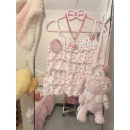 Sweet Japanese Style Tiered Sleeveless Dress with Polka Dots Cute Mini Cake Dress Summer Casual Feminine Outfit for Women New