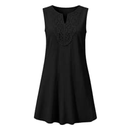 2026 New Loose Pocket Linen Dress For Women V Neck Embroidery Bohemian Floral Summer Dresses Women Knee Length Sundress Vestidos