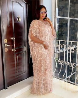 African Mom Dress Fashion Luxury Quality Shiny Sequin Suspender + Inner Skirt