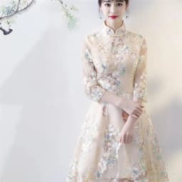 Spring Autumn Female Cheongsam Style Long Dresses Women Half Sleeve Lmproved Maxi Dress 2025 Ladies Fashion Solid Color Vestidos