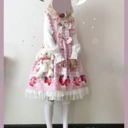 KOSAHIKI Japanese Lolita Dress Girls Strawberry Bunny Jsk Dresses Women Harajuku Sleeveless Cute 2026 Cosplay Vestido