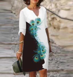 Women Loose Spring Vintage Ruffles Befree Dress Large Big Printed Sexy Summer Boho Casual Party Elegant Dresses Plus Sizes
