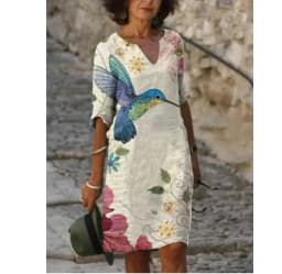Women Loose Spring Vintage Ruffles Befree Dress Large Big Printed Sexy Summer Boho Casual Party Elegant Dresses Plus Sizes