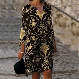 Women Loose Spring Vintage Ruffles Befree Dress Large Big Printed Sexy Summer Boho Casual Party Elegant Dresses Plus Sizes