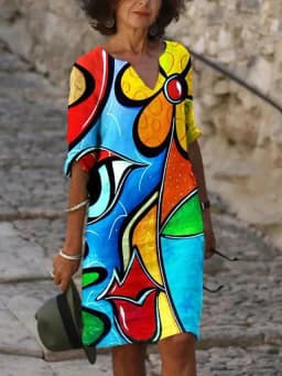 Women Loose Spring Vintage Ruffles Befree Dress Large Big Printed Sexy Summer Boho Casual Party Elegant Dresses Plus Sizes