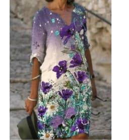 Women Loose Spring Vintage Ruffles Befree Dress Large Big Printed Sexy Summer Boho Casual Party Elegant Dresses Plus Sizes