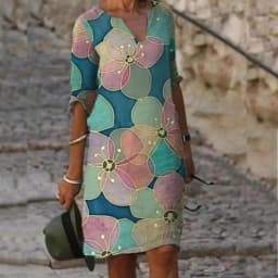 Women Loose Spring Vintage Ruffles Befree Dress Large Big Printed Sexy Summer Boho Casual Party Elegant Dresses Plus Sizes