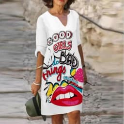 Women Loose Spring Vintage Ruffles Befree Dress Large Big Printed Sexy Summer Boho Casual Party Elegant Dresses Plus Sizes