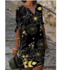 Women Loose Spring Vintage Ruffles Befree Dress Large Big Printed Sexy Summer Boho Casual Party Elegant Dresses Plus Sizes
