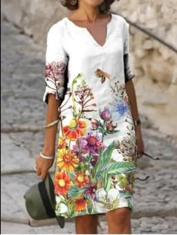 Women Loose Spring Vintage Ruffles Befree Dress Large Big Printed Sexy Summer Boho Casual Party Elegant Dresses Plus Sizes