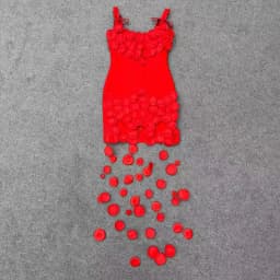 2026 New Bandage Women's Sexy Tube Top Sleeveless Flower Waist Elegant Temperament Bandage Dress