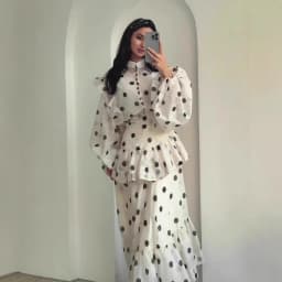 2025 Autumn Retro Palace Style Soft Feminine Long Sleeve Maxi Dress for Women
