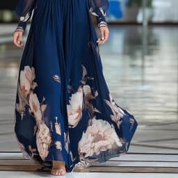 Elegant Long Sleeve Maxi Dress Women 2026 Summer V-neck Florat Print A-line Maxi Dresses Casual