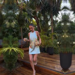 Bohemian Floral Print Halter Neck Mini Dress Women Sexy Sleeveless Backless Short Skirt Lady Summer Party Vacation Beachwear