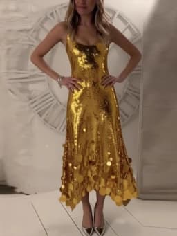 Sexy Sequined Long Dress Women Sling Sleeveless Backless Hollow Out Female Party Dresses 2026 Spring U-neck Lady Robe