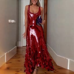 Sexy Sequined Long Dress Women Sling Sleeveless Backless Hollow Out Female Party Dresses 2026 Spring U-neck Lady Robe