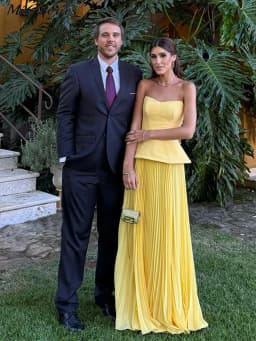Fashion Yellow Skirts Sets Women's Slim Sleeveless Backless Strapless Tops High Waist Pleated Skirt 2026 Summer Lady Holiday Rob