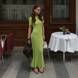 New Knitted Short Sleeve Long Length Waist Bodycon Fishtail Dress Female Hollow Out Lace Up Ribbed Patchwork Elegant Dresses
