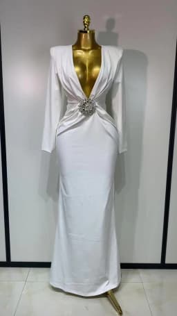 Women Long Sleeve Deep V-Neck Bodycon Long Dress Elegant Evening Party Club Celebrate Cocktail Outfit Luxuru Birthday Dress