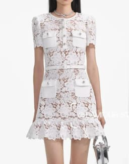 Blue Lace Dress Women Summer with Belt Short Sleeve Streetwear Clothing Lady Hollow Out Runway Design Vestidos Bodycon